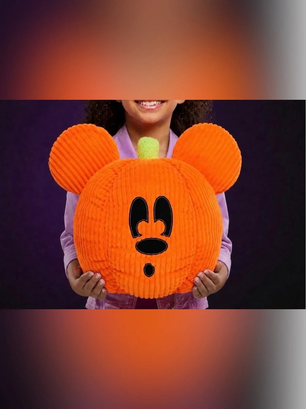Disney Halloween Mickey Pumpkin Plush